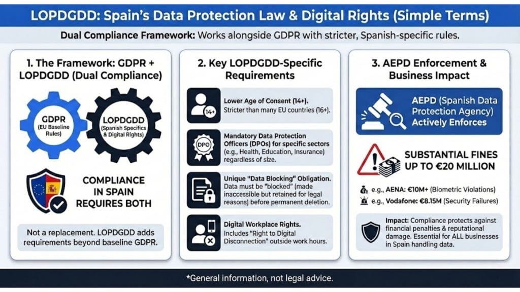 LOPDGDD Infographic - What is LOPDGDD in simple terms