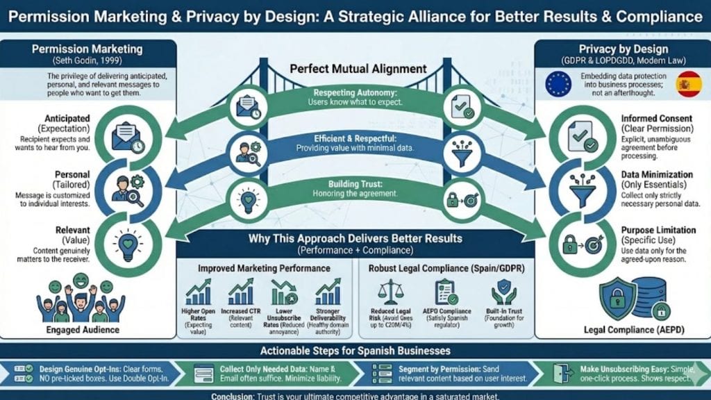 Permission marketing & privacy by design infographic
