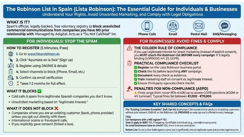 The Robinson List - How to Stop Spam in Spain