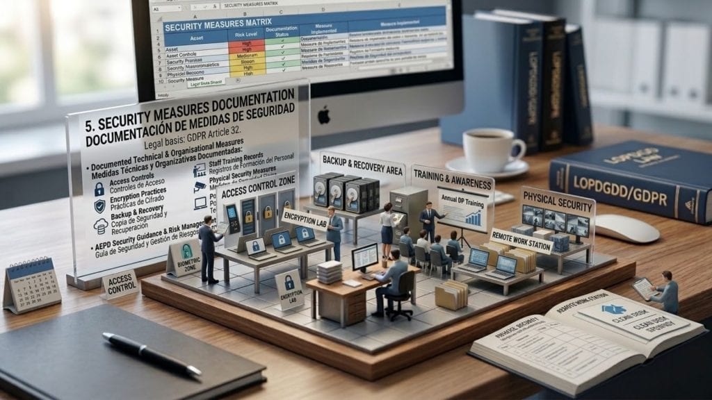 Security Measures Documentation needed under LOPDGDD / GDPR in Spain