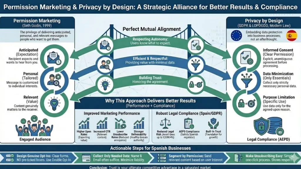 Permission marketing & privacy by design infographic