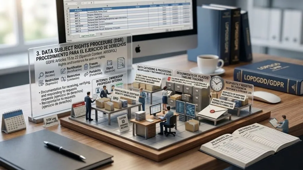 An image showing Data Subject Rights Procedure under GDPR